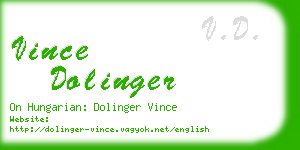 vince dolinger business card